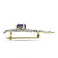 Broşă din Argint 925 Placat cu Aur ( 4.7 grame ) cu Drusă Violet și Topaz Alb 3.43 Carate