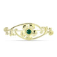 Broşă din Argint 925 Placat cu Aur ( 4.07 grame ) cu Agat Verde 0.23 Carate