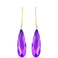 Cercei din Argint 925 Placat cu Aur ( 1.03 grame ) cu Agat Violet 24.94 Carate