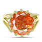 Inel din Argint 925 Placat cu Aur ( 5.17 grame ) cu Piatra Soarelui Oregon 6.8 Carate