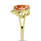 Inel din Argint 925 Placat cu Aur ( 4.77 grame ) cu Piatra Soarelui Oregon 4.32 Carate