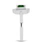Inel din Argint 925 ( 3.46 grame ) cu Cromdiopsid și Zircon Alb 1.47 Carate