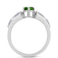 Inel din Argint 925 ( 4.21 grame ) cu Cromdiopsid și Topaz Alb 4.1 Carate