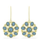 Cercei din Argint 925 Placat cu Aur ( 7.45 grame ) cu Labradorit 6.49 Carate