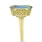 Inel din Argint 925 Placat cu Aur ( 4.65 grame ) cu Labradorit 6.55 Carate