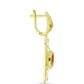 Cercei din Argint 925 Placat cu Aur ( 8.72 grame ) cu Piatra Soarelui Oregon 3.08 Carate