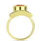 Inel din Argint 925 Placat cu Aur ( 9.39 grame ) cu Piatra Soarelui Oregon 2.58 Carate