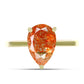 Inel din Argint 925 Placat cu Aur ( 2.31 grame ) cu Piatra Soarelui Oregon 2.5 Carate