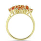 Inel din Argint 925 Placat cu Aur ( 3.49 grame ) cu Piatra Soarelui Oregon și Topaz Alb 2.3 Carate