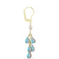 Cercei din Argint 925 Placat cu Aur ( 1.39 grame ) cu Labradorit 9.18 Carate