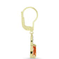 Cercei din Argint 925 Placat cu Aur ( 1.98 grame ) cu Piatra Soarelui Oregon și Topaz Alb 2.04 Carate