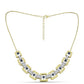 Colier din Argint 925 Placat cu Aur ( 14.04 grame ) cu Diamant Albastru și Topaz Alb 1.81 Carate