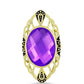 Inel din Argint 925 Placat cu Aur ( 6.39 grame ) cu Agat Violet 8.83 Carate