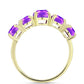Inel din Argint 925 Placat cu Aur ( 2.59 grame ) cu Agat Violet 3.98 Carate