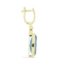 Cercei din Argint 925 Placat cu Aur ( 6.52 grame ) cu Labradorit 10.24 Carate