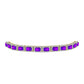 Brățară din Argint 925 Placat cu Aur ( 11.95 grame ) cu Agat Violet și Topaz Alb 8.66 Carate