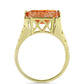 Inel din Argint 925 Placat cu Aur ( 5.94 grame ) cu Piatra Soarelui Oregon 10.88 Carate