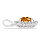 Pandantiv din Argint 925 ( 0.84 grame ) cu Citrin Madeira și Topaz Alb 1.05 Carate