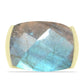 Inel din Argint 925 Placat cu Aur ( 5.96 grame ) cu Labradorit 12.24 Carate
