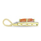 Pandantiv din Argint 925 Placat cu Aur ( 1.44 grame ) cu Piatra Soarelui Oregon și Topaz Alb 1.34 Carate