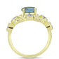 Inel din Argint 925 Placat cu Aur ( 3.65 grame ) cu Labradorit și Topaz Alb 2.9 Carate
