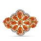 Inel din Argint 925 Placat cu Aur ( 4.89 grame ) cu Piatra Soarelui Oregon și Topaz Alb 5.76 Carate