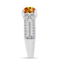 Inel din Argint 925 ( 5.89 grame ) cu Citrin Madeira și Topaz Alb 2.89 Carate