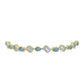 Brățară din Argint 925 Placat cu Aur ( 7.71 grame ) cu Labradorit și Topaz Alb 3.58 Carate