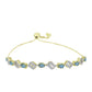 Brățară din Argint 925 Placat cu Aur ( 7.71 grame ) cu Labradorit și Topaz Alb 3.58 Carate
