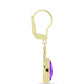 Cercei din Argint 925 Placat cu Aur ( 5.07 grame ) cu Agat Violet 5.8 Carate