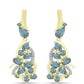 Cercei din Argint 925 Placat cu Aur ( 7.95 grame ) cu Labradorit 4.05 Carate