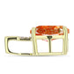 Pandantiv din Argint 925 Placat cu Aur ( 1.13 grame ) cu Piatra Soarelui Oregon și Topaz Alb 3.05 Carate