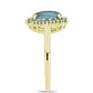 Inel din Argint 925 Placat cu Aur ( 2.71 grame ) cu Labradorit 2.13 Carate