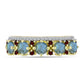 Inel din Argint 925 Placat cu Aur ( 3.64 grame ) cu Labradorit și Granat Barton 1.58 Carate