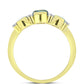 Inel din Argint 925 Placat cu Aur ( 2.34 grame ) cu Labradorit și Topaz Alb 1.2 Carate