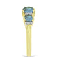 Inel din Argint 925 Placat cu Aur ( 2.34 grame ) cu Labradorit și Topaz Alb 1.2 Carate