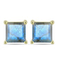 Cercei din Argint 925 Placat cu Aur ( 1.53 grame ) cu Labradorit 1.98 Carate