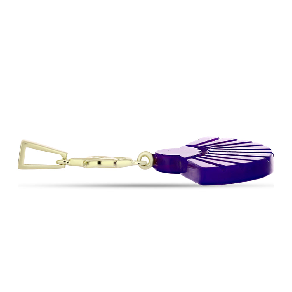 Pandantiv din Argint 925 Placat cu Aur ( 0.95 grame ) cu Agat Violet 11.5 Carate 2 