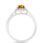 Inel din Argint 925 ( 2.52 grame ) cu Citrin Madeira și Topaz Alb 1.37 Carate