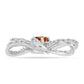 Pandantiv din Argint 925 ( 2.16 grame ) cu Citrin Madeira și Topaz Alb 0.76 Carate