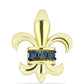 Pandantiv din Argint 925 Placat cu Aur ( 2.58 grame ) cu Diamant Albastru 0.02 Carate