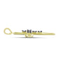Cruce Pandantiv din Argint 925 Placat cu Aur ( 3.78 grame ) cu Diamant Albastru 0.04 Carate