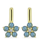 Cercei din Argint 925 Placat cu Aur ( 3.42 grame ) cu Labradorit și Topaz Alb 1.03 Carate