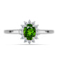 Inel din Argint 925 ( 2.03 grame ) cu Cromdiopsid și Topaz Alb 1.05 Carate