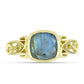 Inel din Argint 925 Placat cu Aur ( 3.42 grame ) cu Labradorit 1.96 Carate