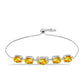 Brățară din Argint 925 ( 4.42 grame ) cu Citrin Rio Golden și Topaz Alb 6.08 Carate