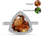 Inel din Argint 925 ( 3.5 grame ) cu Zultanit Anatolian Certificat cultivat în laborator și Topaz Alb 4.37 Carate