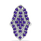 Inel din Argint 925 ( 7.01 grame ) cu Ametist Marocan și Topaz Alb 4.16 Carate