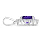 Pandantiv din Argint 925 ( 1.19 grame ) cu Ametist Marocan și Topaz Alb 1.55 Carate