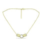 Colier din Argint 925 Placat cu Aur ( 6.62 grame ) cu Diamant Alb și Topaz Alb 0.24 Carate